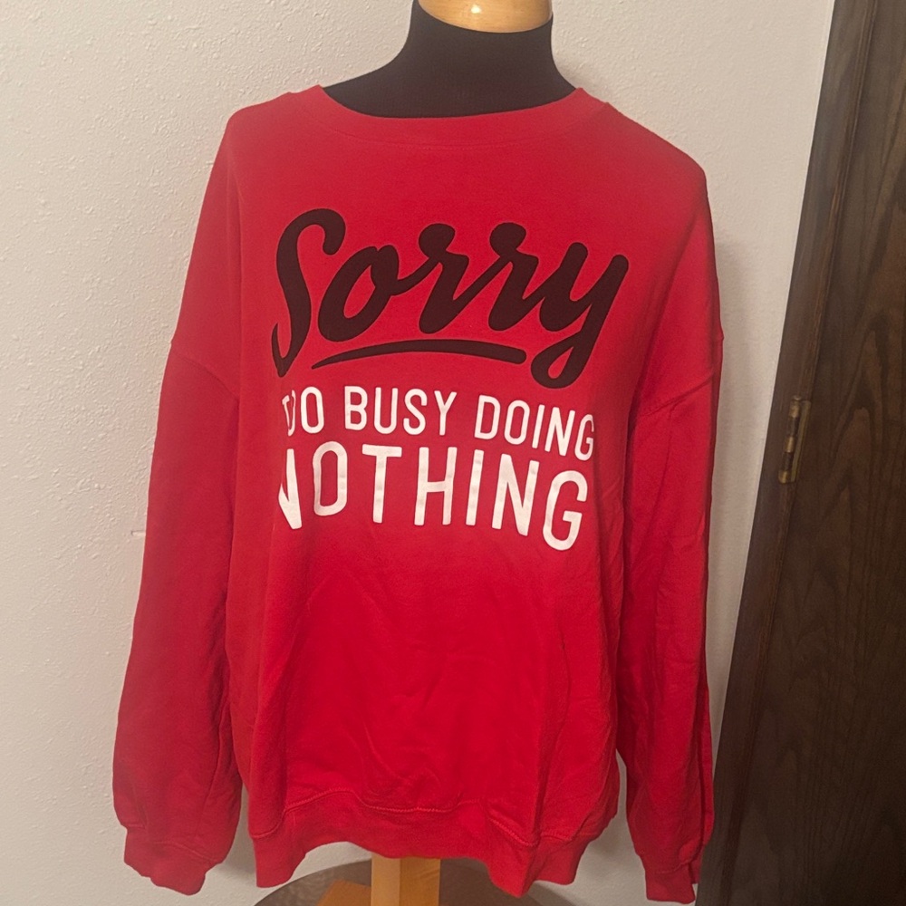 Wound Up Too Busy Doing Nothing Crewneck Sweatshirt size XXL